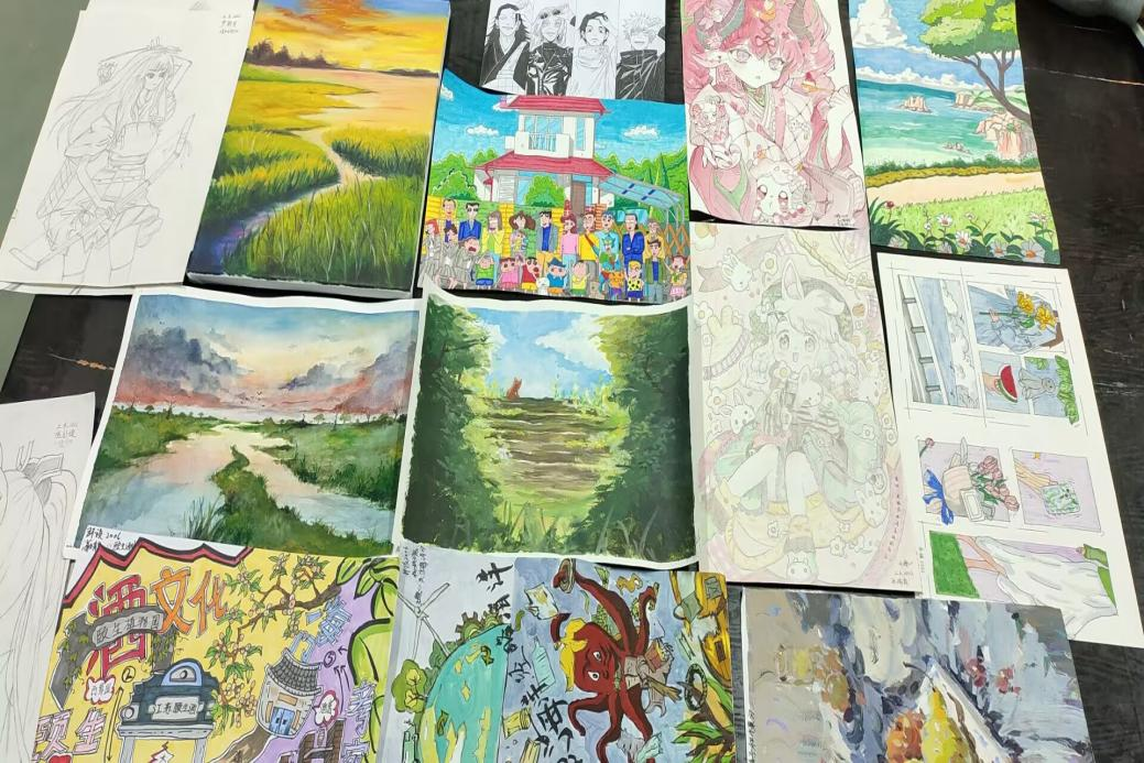 绘画社举办第二届绘画展比赛--作品绘画活动